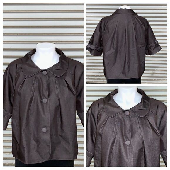 Hillard and Hanson brown jacket very cute - Picture 1 of 7